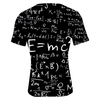 Anstein plakātu druka, T-krekls 3D drukāšanas attēlu Einšteins smieklīgi T-kreklu grafiti vīriešu/sieviešu ģēnijs fiziķis formula T-krekls