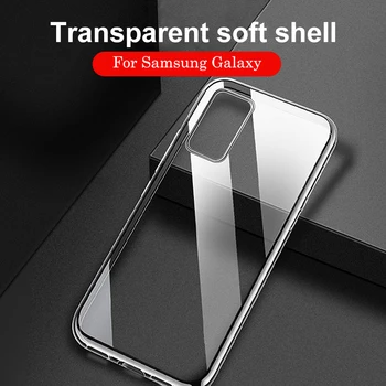 Slim Silikona Case For Samsung Galaxy A51 A71 A12 5G Mīksto TPU Vāks Samsung A72 A52 A42 A50 A70 A60 Triecienizturīgs Skaidra Lieta